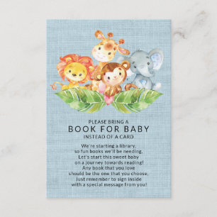 Carte D'accompagnement Jungle Animaux Garçons Baby shower Book for Baby