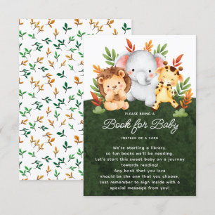 Carte D'accompagnement Jungle Animaux Livre pour bébé