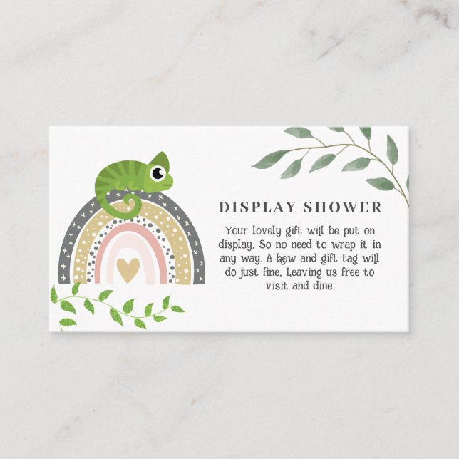 Carte D'accompagnement Jungle, Arc-En-Ciel Et Chameleon Baby Display Douc (Devant)