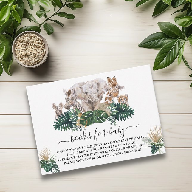 Carte D'accompagnement Jungle Babies Safari Livres africains pour le Baby (Créateur téléchargé)