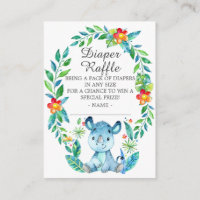 Jungle Rhino Baby shower Déchets Raffle