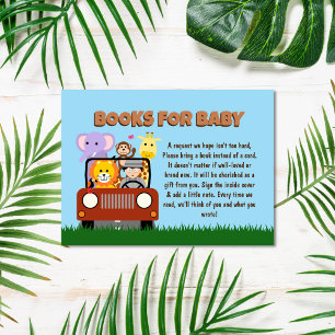 Carte D'accompagnement Jungle Safari Animal Baby showers Livres Pour Bébé