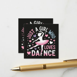 Carte D'accompagnement Juste une fille qui aime la danse