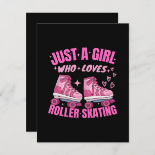 Carte D'accompagnement Juste Une Fille Qui Aime Le Patinage À Roulettes