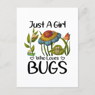 Carte D'accompagnement Juste une fille qui aime les insectes