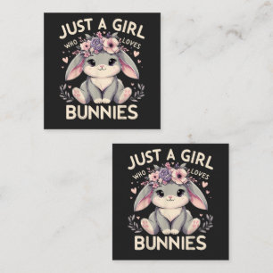 Carte D'accompagnement Juste Une Fille Qui Aime Les Lapins