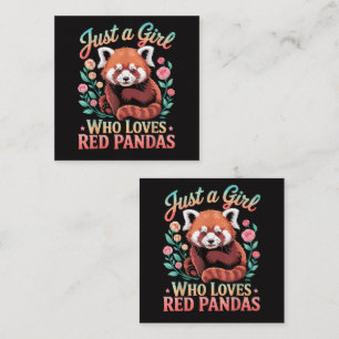 Carte D'accompagnement Juste Une Fille Qui Aime Les Pandas Rouges