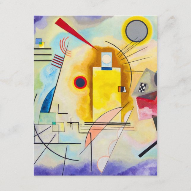 Carte D'accompagnement Kandinsky jaune-rouge-bleu (Devant)