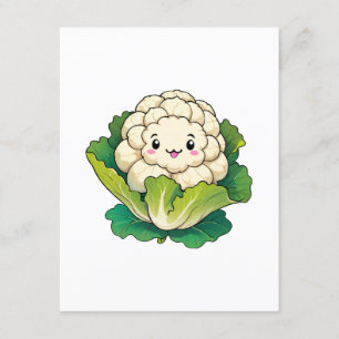 Carte D'accompagnement Kawaii Chou-fleur