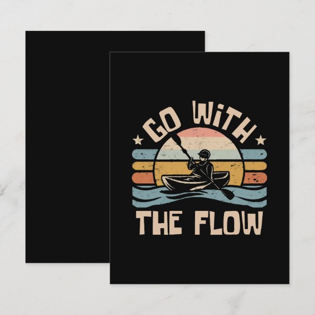 Carte D'accompagnement kayak-drôle (Devant / Derrière)