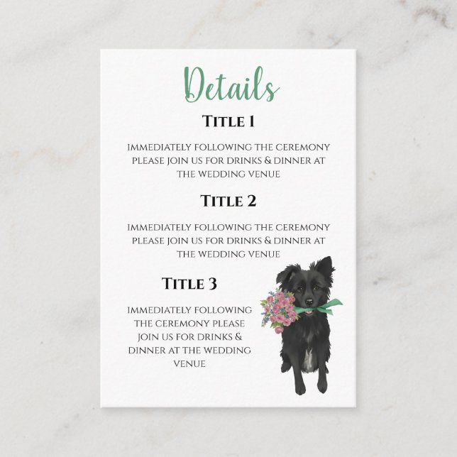 Carte D'accompagnement Kendal Enclosure Card (Devant)