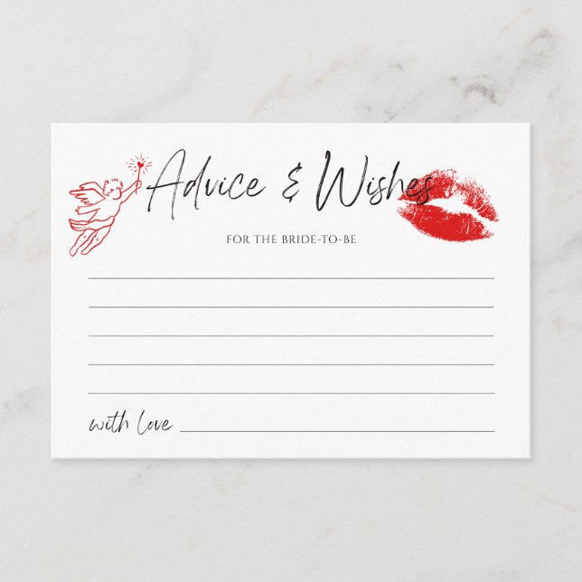 Carte D'accompagnement Kiss The Miss Goodbye Bachelorette Conseils et sou (Devant)