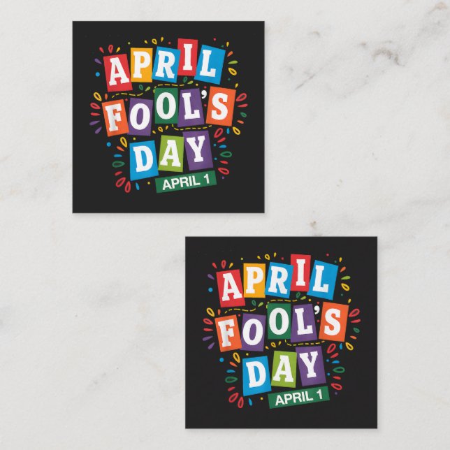 Carte D'accompagnement Kit de blagues drôles pour le 1er avril (Devant / Derrière)