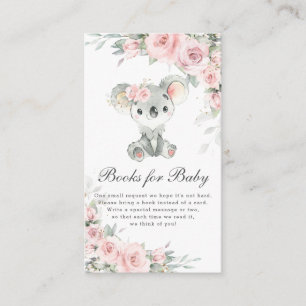 Carte D'accompagnement Koala Blush Floral Greenery Livres pour bébé