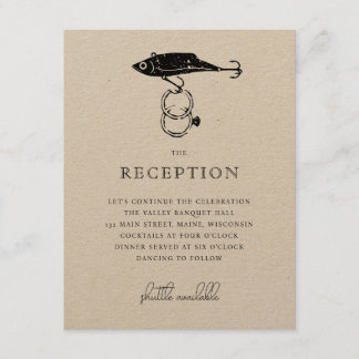 Carte D'accompagnement Kraft Brown Russe Pêche Cercles de leurre Noir