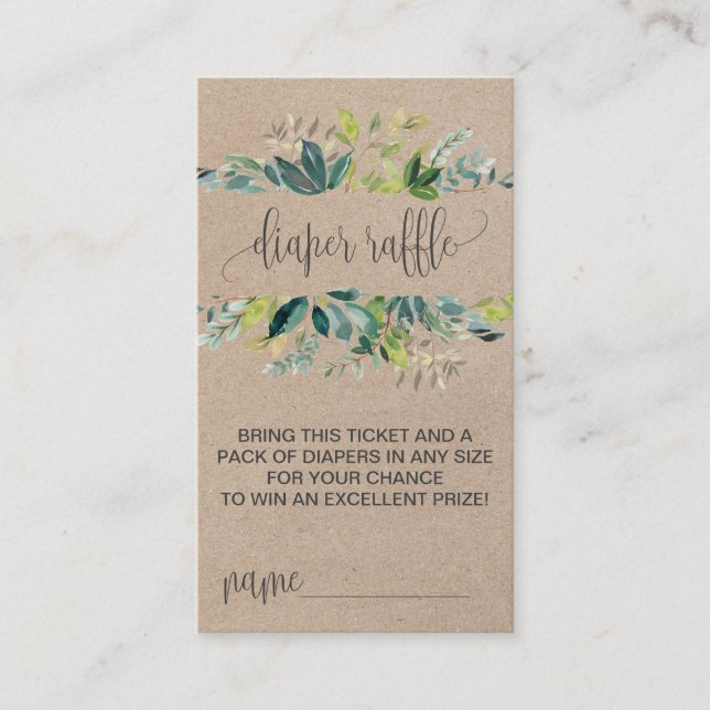 Carte D'accompagnement Kraft Foliage Brochure Insérés (Devant)