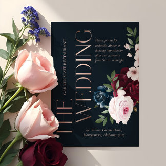 Carte D'accompagnement La Bourgogne Mariage et la flore de l'aquarelle ma