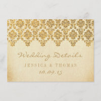 La collection de mariage en damas or vintage glamo