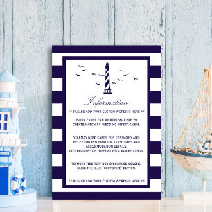 Carte D'accompagnement La Collection de Mariage Phare Naútico