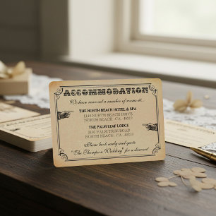 Carte D'accompagnement La collection de mariage steampunk victorien
