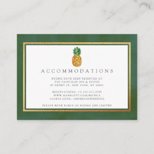 Carte D'accompagnement La collection de Mariages d'ananas tropicaux