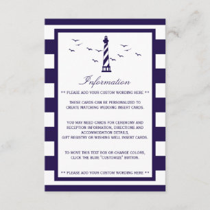 Carte D'accompagnement La collection de Mariages du phare nautique