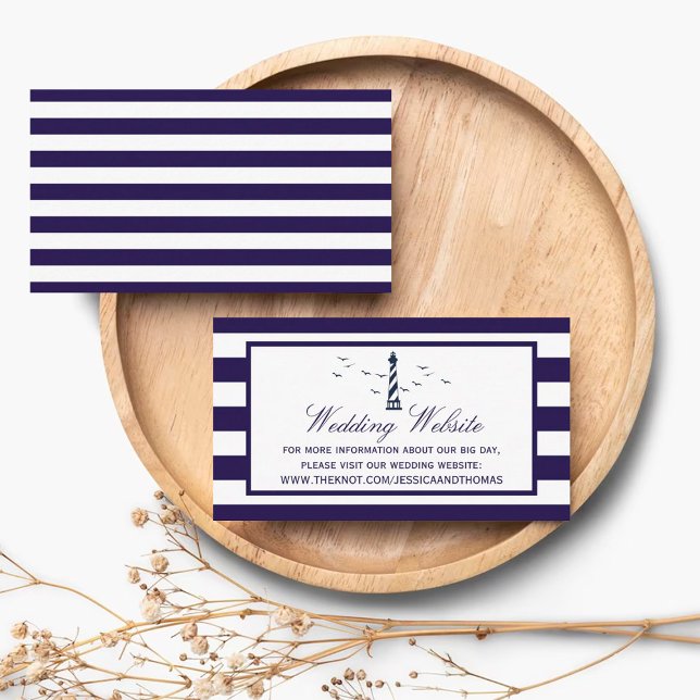 Carte D'accompagnement La collection de Mariages du phare nautique (Créateur téléchargé)