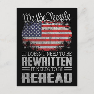 Carte D'accompagnement La Constitution américaine du drapeau doit être re