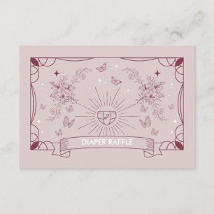 Carte D'accompagnement La fille Tarot Baby shower Déchets Raffle