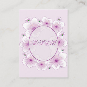 Carte D'accompagnement La fleur de lavande fleurit RSVP romantique