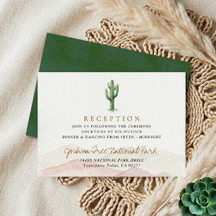 Carte D'accompagnement La gamme de mariage désertique à l'aquarelle -