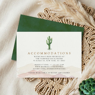 Carte D'accompagnement La gamme de mariage désertique à l'aquarelle -