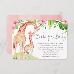 Carte D'accompagnement La girafe tropicale des livres de verdure pour béb