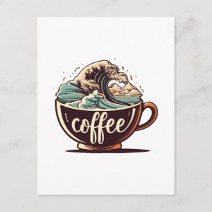 Carte D'accompagnement La Grande Vague De Café