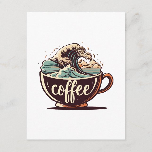 Carte D'accompagnement La Grande Vague De Café (Devant)