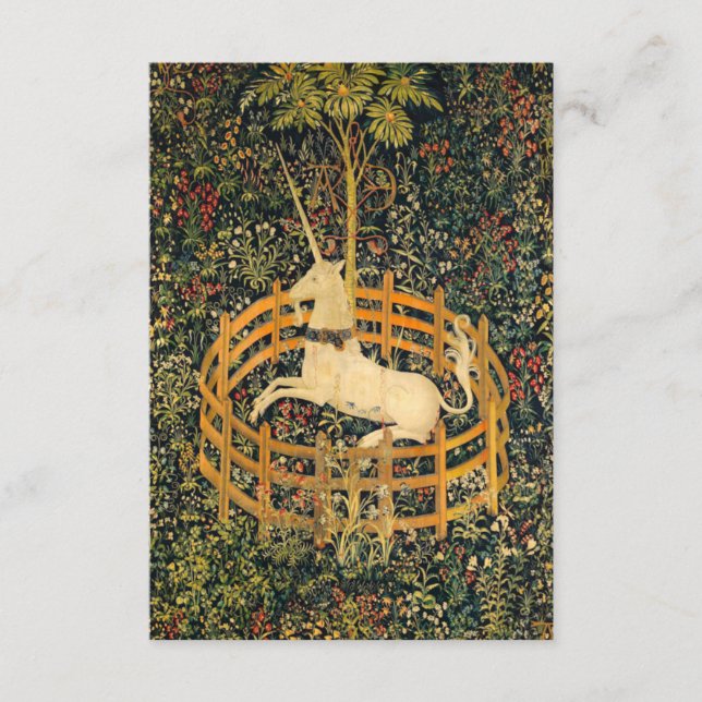 Carte D'accompagnement La licorne en captivité (Devant)