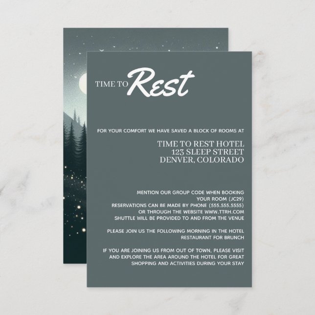 Carte D'accompagnement La magie des montagnes (Devant / Derrière)