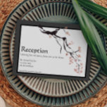 Carte D'accompagnement La montagne Sakura | Réception de mariage Décontra<br><div class="desc">Cette montagne de sakura | décontracté bordé carte d'enceinte de réception de mariage est parfait pour votre mariage minimaliste moderne décontracté. Ce design présente un sakura aux fleurs de cerisiers, des montagnes aquarelles et une calligraphie simple pour rendre votre mariage spécial au printemps, à l'été, à l'automne ou en hiver....</div>
