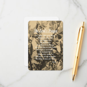 Carte D'accompagnement La prière des seigneurs