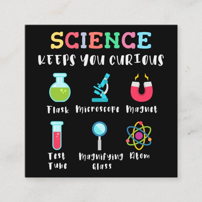 Carte D'accompagnement La science vous garde curieux (Devant)