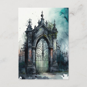 Carte D'accompagnement La série Porte de cimetière gothique Design 11