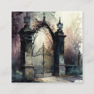 Carte D'accompagnement La série Porte de cimetière gothique Design 12