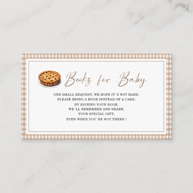 Carte D'accompagnement La tarte à croûte d'aquarelle est en route baby sh (Devant)