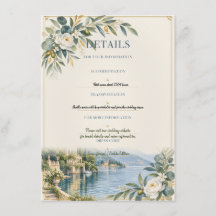 Lac de Côme | Détails de mariage élégant bleu et o