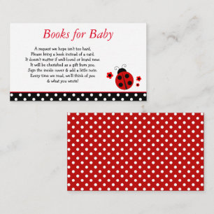 Carte D'accompagnement Ladybug Baby shower Livres pour bébé