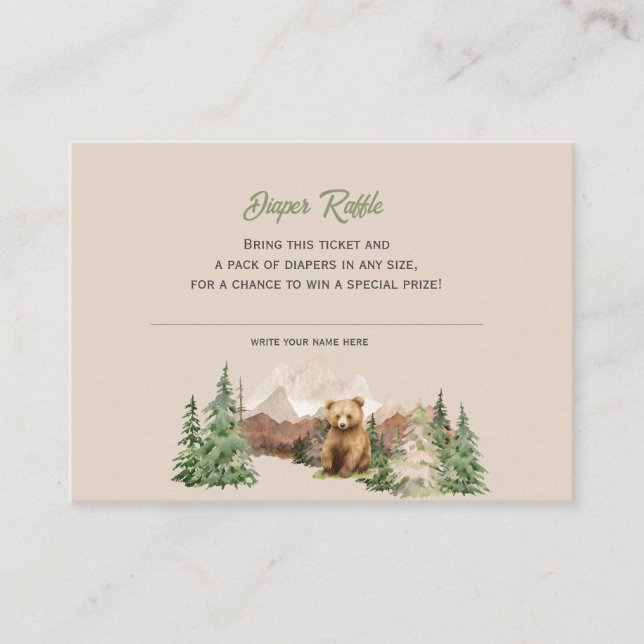 Carte D'accompagnement Laissez l'aventure commencer le Baby shower Mounta (Devant)