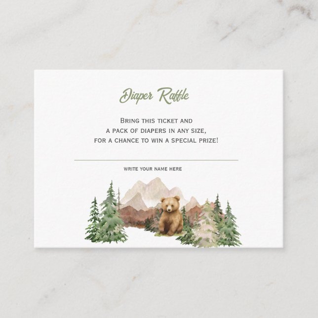 Carte D'accompagnement Laissez l'aventure commencer le Baby shower Mounta (Devant)