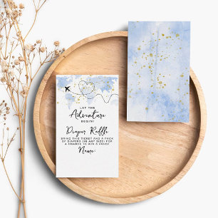 Carte D'accompagnement "Laissons Commencer L'Aventure !" Baby shower Cart