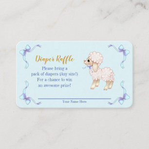 Carte D'accompagnement Lambe de garçon bleu doux Baby shower Déchets Raff