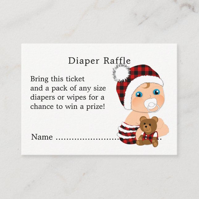 Carte D'accompagnement Lamberjack Cute Baby shower Déchets Raffin (Devant)